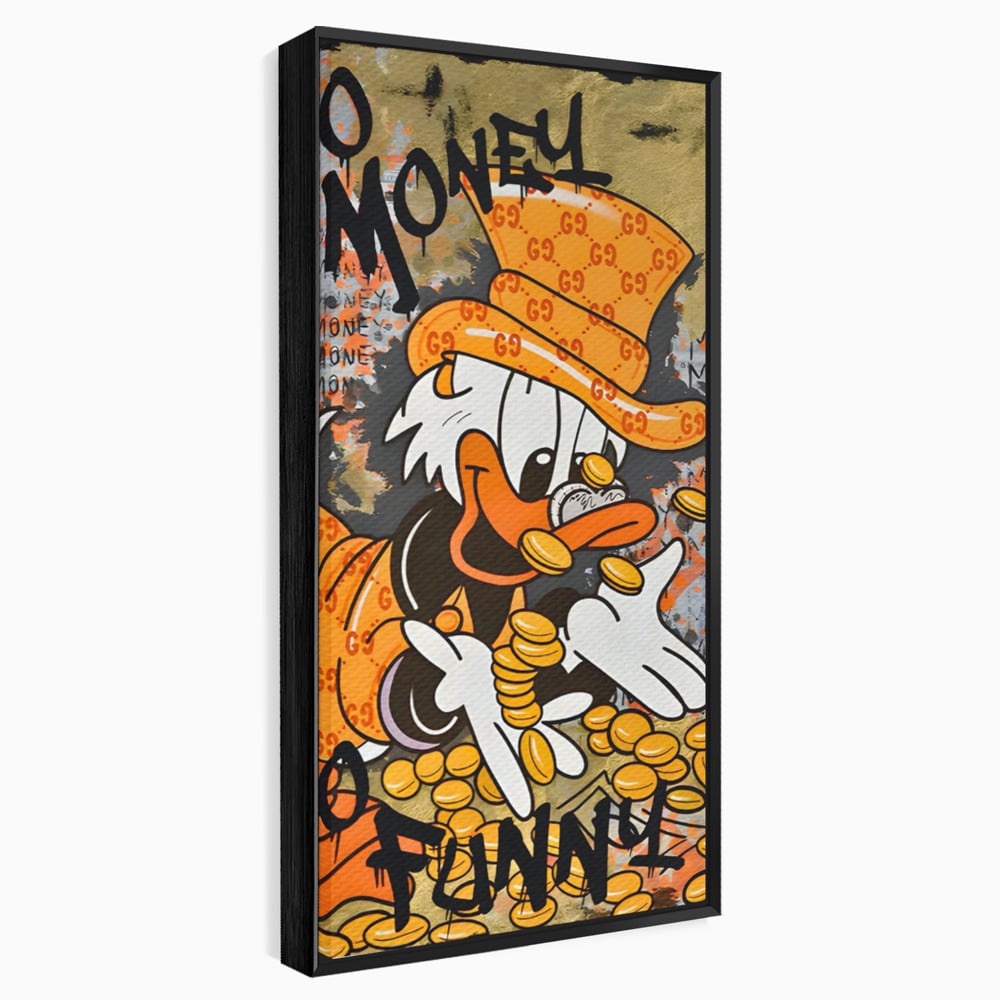 Tablou canvas cu tablou canvas cu rata stilizata, in rama de aluminiu negru